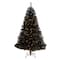 6ft. Pre-Lit Black Artificial Christmas Tree, Clear LED Lights